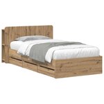 vidaXL Cadre de lit avec rangement Chêne artisanal 80 x 200 cm