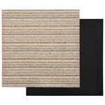 vidaXL Dalles de tapis de sol 20 Pièces 5 m² 50x50 cm Beige rayé