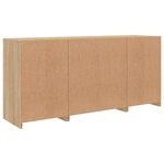 vidaXL Buffet avec lumières LED chêne sonoma 142 5x37x67 cm