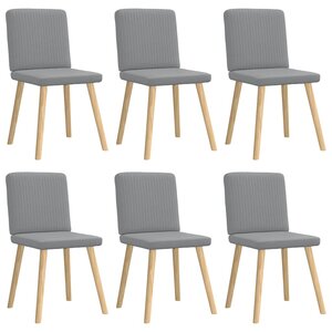 vidaXL Chaises à manger lot de 6 gris clair tissu