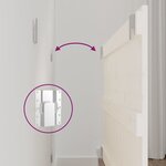 vidaXL Tête de lit murale Blanc 108x3x60 cm Bois massif de pin