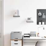 vidaXL Étagères murales flottantes 2 Pièces gris 23x23 5x3 8 cm MDF