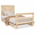 vidaXL Cadre de lit et tête de lit 100x200 cm bois de pin massif