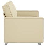 Canapé loveseat vidaXL Crème 120 cm en simili cuir