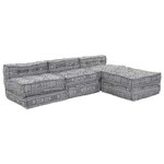 vidaXL Canapé Modulable 4 Pièces Gris clair 70 x 70 x 56 cm tissu