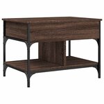 vidaXL Table basse chêne marron 70x50x50 cm bois d'ingénierie et métal