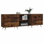 vidaXL Meuble TV chêne fumé 150x30x50 cm bois d'ingénierie