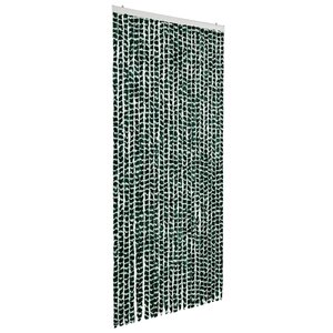 vidaXL Moustiquaire Vert et blanc 100x220 cm Chenille