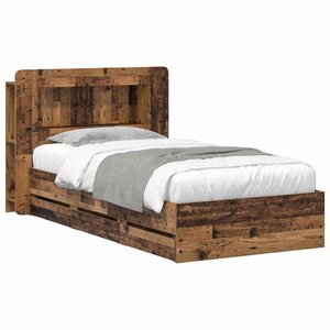 vidaXL Cadre de lit avec rangement Bois ancien 80 x 200 cm