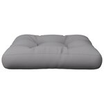 vidaXL Coussin de palette gris 50x50x12 cm tissu