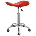 vidaXL Tabouret de salon et spa Rouge Similicuir