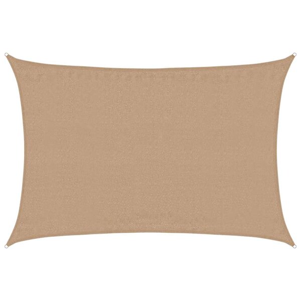 vidaXL Voile d'ombrage 160 g/m² Taupe 3 5x5 m PEHD