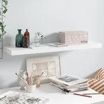 vidaXL Étagère murale flottante Blanc brillant 90x23 5x3 8 cm MDF