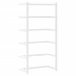 vidaXL Porte-serviette Blanc 24x12x48 cm Acier