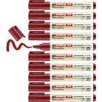 Marqueur Permanent Ecoline 22 Rechargeable Rouge Pointe Biseautée 1-5 mm x 10 EDDING