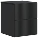 vidaXL Cabinet de chevet mural Noir 33 x 34 5 x 40 cm