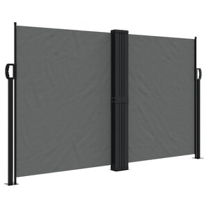 vidaXL Auvent latéral rétractable anthracite 140x1200 cm