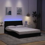 vidaXL Cadre de lit sans matelas noir 120x200 cm tissu