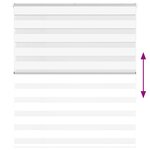 vidaXL Store zèbre blanc 125x150 cm largeur du tissu 120 9cm polyester