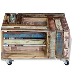 vidaXL Table basse Bois de récupération massif 70x70x35 cm