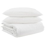 vidaXL Ensemble de Duvet avec oreiller 3 pc Blanc Plume de canard