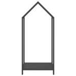 vidaXL Portant de bois chauffage noir 40x25x90 cm