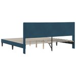 vidaXL Cadre de lit avec tête de lit Bleu 200 x 200 cm Velours