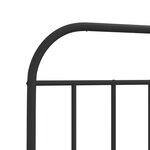 vidaXL Tête de lit métal noir 180 cm