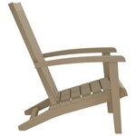 vidaXL Chaise de jardin Adirondack marron clair polypropylène
