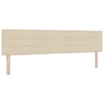 vidaXL Tête de Lit LED Design Lignes Crème 100 cm Tissu