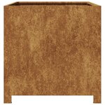 vidaXL Jardinière 50x50x50 cm acier résistant aux intempéries