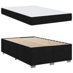 vidaXL Cadre de lit avec matelas Noir 120 x 190 cm tissu