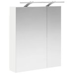 vidaXL Armoire Miroir de Salle de Bain Blanc 60 x 14 5 x 70 cm