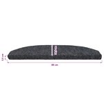 vidaXL Tapis d'escalier auto-adhésifs 15 pièces 80 x 24 5 x 3 5 cm
