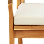 vidaXL Banc de jardin avec coussin Marron Bois d'acacia massif