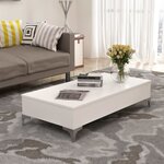 Homemania table basse delinda 121x60x30 cm blanc