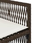 vidaXL Chaises de jardin avec coussins lot de 4 marron résine tressée