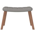 vidaXL Chaise de relaxation avec repose-pied Gris clair Velours
