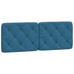 vidaXL Lit avec matelas bleu 140x200 cm velours