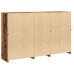 vidaXL Bahut avec lumières LED bois ancien 162x37x100 cm