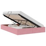 vidaXL Cadre de lit ottoman avec stockage Rose 140 x 190 cm Velours