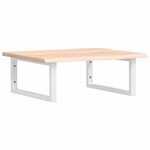 vidaXL Étagère de vasque murale acier et bois de chêne massif