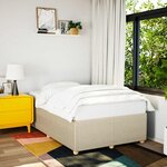 vidaXL Cadre de lit sans matelas crème 120x190 cm tissu