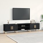 Meuble TV vidaXL Noir Chêne 180x31 5x40 cm Bois d'ingénierie