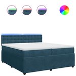 vidaXL Sommier à lattes de lit et matelas Bleu 200x200 cm velours