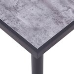 vidaXL Table à manger Noir et gris béton 140x70x75 cm MDF