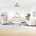 vidaXL Ensemble de canapés 3 Pièces avec coussins et traversins velours