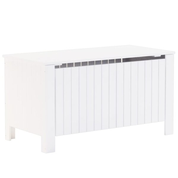 vidaXL Boîte de rangement avec couvercle RANA blanc bois massif de pin