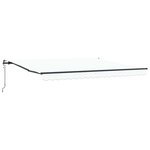 vidaXL Auvent Rétractable Blanc 400 × 300 cm tissu