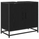 vidaXL Ensemble de mobilier de salle de bain 2 Pièces Chêne noir